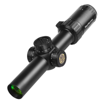 Lunette de visée compacte OEM ODM HD 1.2-6X24 FFP avec réticule gravé R/G illuminé, verre anti-reflet, verrouillage et réinitialisation, pour la chasse