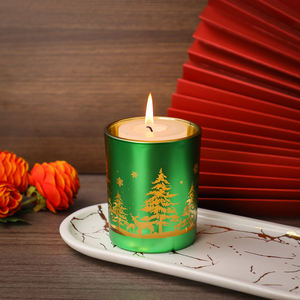 キャンドルジャー180mlカスタムメイド金属金マーキュリーVotiveホルダークリスマスパーティーデコレーションガラス - Product Image 2