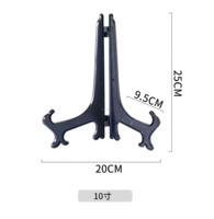 Présentoirs en plastique transparent noir pour assiettes, supports en plastique pour artisanat, assiettes en céramique, cadres photo