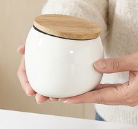 Tarro de Cerámica Creativo para Condimentos, Resistente al Calor, Apto para Microondas, Estilo Moderno Minimalista, Recipiente para Condimentos de Cocina, Tarro para Sal, Aceite de Chile, Especias