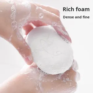 Sabun buatan tangan aroma melati putih murni sabun batang padat Perawatan Kulit tanaman untuk pria wanita pembersih tungau keluarga mandi dan cuci - Product Image 4