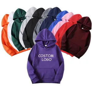 Costume logo plain heather blank streetwear long sleeve white men hoodie pullover sweatshirt men's fleece hoodies sweatshirts