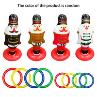 Joyee Wholesale Jeu de lancer d'anneaux gonflables en PVC, thème Noël, pour intérieur et extérieur, jeu interactif familial de vacances