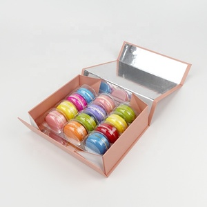 Gift Cardboard Packaging Box for 12 Macaron Chocolate custom with plastic insert tray