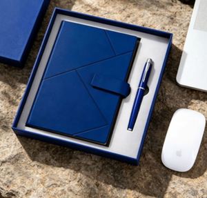 2026 Personalised Practical PU Leather Material Customize Pen Notebook Promotional Office Gift Set - Product Image 4