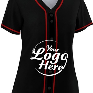 Camiseta de Béisbol Lisa para Hombre y Mujer, Camiseta Casual de Manga Corta con Botones - Product Image 6
