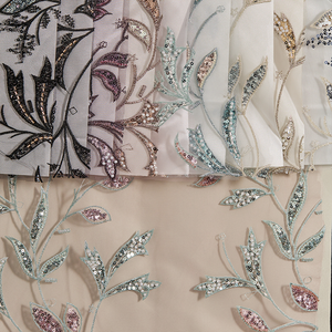 Shiny Sequins mô hình đơn giản đính cườm Ren Vải pha lê Rhinestone cho phong cách Châu Âu Ăn mặc - Product Image 5