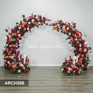 Arche de mariage en soie artificielle DKB - Taille et couleur personnalisables, durable, faite à la main, écologique, décoration de mariage d'été en plein air - Product Image 3