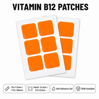 Patchs transdermiques de vitamine B12 HLK, supplément énergétique à la vitamine C et E, gel auto-adhésif pour les soins de la peau, OEM ODM, logo personnalisé