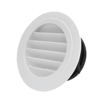 Système de cvc en gros de haute qualité en plastique rond persienne d'air frais évent mural avec filtre pour salle de bain