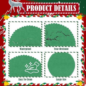 Tapete Antideslizante de Fieltro para Árbol de <span class=keywords><strong>Navidad</strong></span>, Protector Impermeable para el Suelo Bajo el Árbol, Protección Contra Derrames y Arañazos, Decoración Navideña para el Hogar - Product Image 3