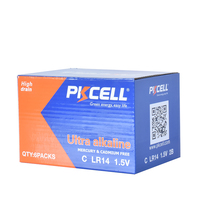 Pkcell — batterie alcaline 2B, taille c um2 lr14, 8 pièces