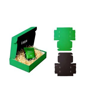 Cajas de Regalo de Cartón Corrugado Verde Rígido Premium, Impresión de Logotipo Personalizado, Reciclables, Ecológicas, para Productos de Cuidado de la Piel, Café y <span class=keywords><strong>Bocadillos</strong></span> - Product Image 1