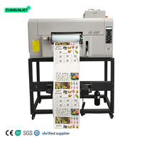 Zunsunjet Nouveau Produit Fournisseur D'or A3 Machine A Impression Uv Dtf Machine Rouleau Imprimante Pour Logo Autocollant