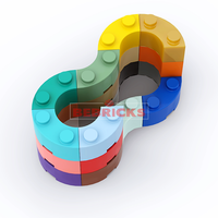 BEBRICKS Série de pièces de construction 3063 Briques à coins arrondis 2x2 Macaroni avec encoche à goujon, pièce de bloc de construction, ensemble de briques MOC