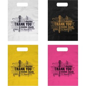 Thank You Plastic <b>Bags</b> BOPP Patch Handle Reusable Digital Printing Business Shopping - Product Image 6