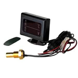 12V/24V 2 in 1 Universal Car Digital Water Temperature Gauge Voltmeter Gauge Digital Current Meter Voltmeter With Sensor Head