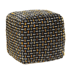 HMS 16 \ "tessuto nero Pouf pieghevole panca quadrata regolabile soggiorno camera da letto rimovibile cucina in metallo - Product Image 1