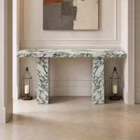 Console d'entrée personnalisée en marbre pour villa, hôtel, hall d'entrée, table d'appoint en pierre naturelle pour couloir, salon, mobilier de maison