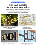 Fuente de Alimentación Conmutada LED de 100W 12V IP20 para Uso en Interiores, Fuente de Alimentación LED de Voltaje Constante de 24V con Doble Salida, Transformador LED