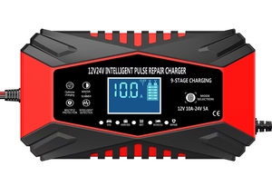 <span class=keywords><strong>Cargador</strong></span> de Batería de Coche Automático de 12V12A/24V6A, <span class=keywords><strong>Cargador</strong></span> de Batería Inteligente de 7 Etapas para Baterías <span class=keywords><strong>AGM</strong></span>, GEL y WET, para Coche, Motocicleta y Triciclo - Product Image 2
