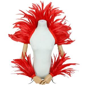 Chal de plumas para actuación de Ballet para disfraz de <span class=keywords><strong>samba</strong></span> en carnaval Halloween o fiesta de disfraces en <span class=keywords><strong>Bar</strong></span> - Product Image 5