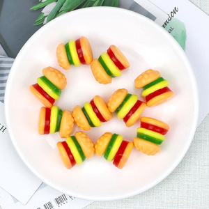 Fábrica de dibujos animados hamburguesa forma Jelly <span class=keywords><strong>Gummy</strong></span> Candy Custom Gummies Candy para niños - Product Image 2