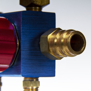 Высокоточный двойной алюминиевый механический Манометр с 70 красным/синим манометром, шкала psi, 3 шланга - Product Image 6