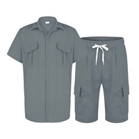 Vente en gros Vêtements de marque pour hommes Nouveaux shorts d'été décontractés Ensembles de t-shirts à manches courtes Survêtement solide Respirant