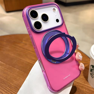 เคสโทรศัพท์ไล่สีแบบ PC TPU สำหรับ iPhone 16 15 Pro Air, เคสวงแหวนสีส้มสำหรับ iPhone 17 Pro Max - Product Image 5