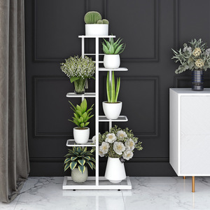 Indoor Wrought <b>Iron</b> Flower Stand 7 <b>9</b> Layer Multi-functional Plant Rack For Living Room Balcony Storage Shelf - Product Image 2