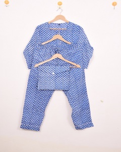 Conjunto de Pijama de Algodón Vintage de Moda, Satinado, Hasta la Rodilla, con Botones, Estampado a Mano, para Mujer, Ropa de Dormir de Verano - Product Image 6