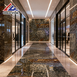 Lastra di Marmo Nero Dorato di Lusso Wenlei, Pietra Naturale con Venature Dorate per Pareti, Pavimenti, Piani di Lavoro, Cucina, Esterni e Design di Ville - Product Image 6