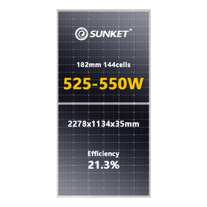 Europe Entrepôt 450W 400W 525W 550W 500W Panneau solaire Perc Type de demi-cellule Prix compétitif pour les cellules solaires photovoltaïques - Product Image 1