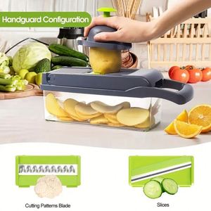 16 in 1 Multifunctional Eco-Friendly Plastic PP <b>Vegetable</b> <b>Chopper</b> Manual Home Kitchen Accessories Onion <b>Chopper</b> - Product Image 2
