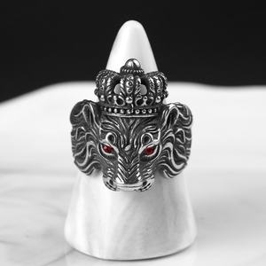 Conjunto de Joyería de Acero Inoxidable, Anillo de León Estilo Hip Hop, Anillo para Hombre, Tendencia de Moda, Anillo de Fiesta Rock, Brazalete - Product Image 3