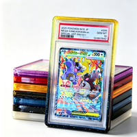 Panneau arrière en acrylique transparent dégradé avec paillettes, protection antichoc en TPU pour présentoir de cartes de collection