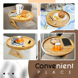 <b>Tray</b> Practical Snack <b>Tray</b> for Remote Control Drink Snacks New <b>Storage</b> <b>Tray</b> Table Armrest Clip-On Natural Small Tool - Product Image 4