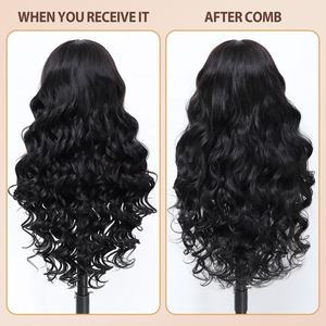 Parrucca Sintetica TOP GIRL 5X5 con Frontale in Pizzo HD, Fibra Naturale Resistente al Calore, Qualità Premium, Effetto Ondulato - Product Image 4