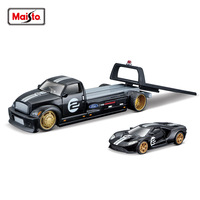 Camión de Juguete Maisto Premium con Remolque, Modelo Metálico a Escala 1:5, Pieza de Exhibición para Niños de 14 Años en Adelante
