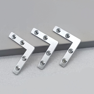 Support d'angle en aluminium de 10 mm, connecteur à 4 trous avec rainure intégrée, support de fixation triangulaire - Product Image 2