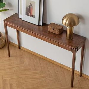 Consolle in <span class=keywords><strong>Legno</strong></span> Massello Stile Nordico Moderno Minimalista, Tavolo Laterale di Lusso per Ingresso e Soggiorno con Funzionalità a Parete - Product Image 4