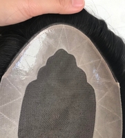 NL système de remplacement de cheveux mono toupet de haute qualité perruques attachées à la main PU Mono Base toupet hommes 100% vrais cheveux humains toupet
