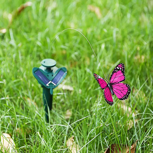 Decoração Gramado Paisagem Enfeites Beija-flor Poder Vibração Dança Mosca Fluttering Solar Jardim Quintal Borboleta Decoração Estaca - Product Image 2