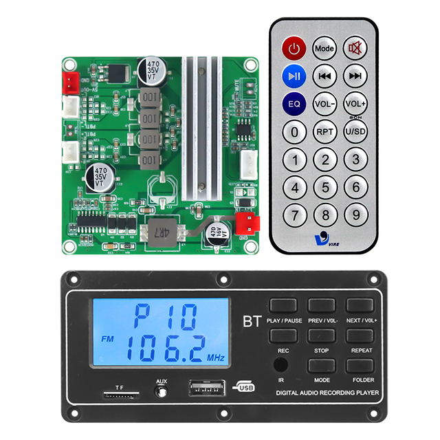 VIRE TPA3116 Hi-Fi Audio Digital Power Amplifier Module 70W*2 Stereo Class D Dual Channel for Bluetooth MP3 Receiver Amplifiers