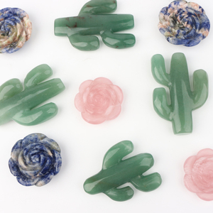 <span class=keywords><strong>Avventurina</strong></span> <span class=keywords><strong>verde</strong></span> del regalo di natale del Cactus di cristallo intagliato a mano - Product Image 4