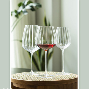 <strong>Wholesale</strong> Clear Ribbed Goblet Glass for Wine <strong>Champagne</strong> <strong>Flute</strong> Water - Product Image 4