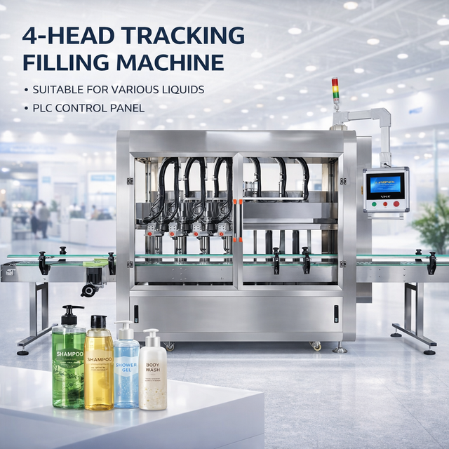 Full Automatic Liquid Filling Machine PLC Controlled Automatic Quantitative Precision Filling 304 Stainless Steel