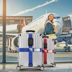 Boîte <span class=keywords><strong>de</strong></span> voyage ceinture ID <span class=keywords><strong>valise</strong></span> <span class=keywords><strong>sangle</strong></span> 5cm * 400cm réglable sécurité renforcement bande croix bagage <span class=keywords><strong>sangle</strong></span> avec TSA douane serrure boucle - Product Image 2