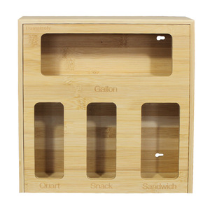 Bamboo <b>Storage</b> Box Multi Compartment Desk Organizer Rectangular Standing Type Neatening <b>Storage</b> Solution - Product Image 1